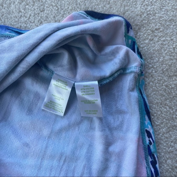 Lilly Pulitzer upf 50+ 3/4 sleeve tammy dress pier pressure blue pink sailboats - Picture 6 of 6